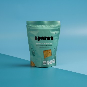 Granola Biscuits Μπισκότα με μήλο, φυστικοβούτυρο, λιναρόσπορο 100γρ Sporos
