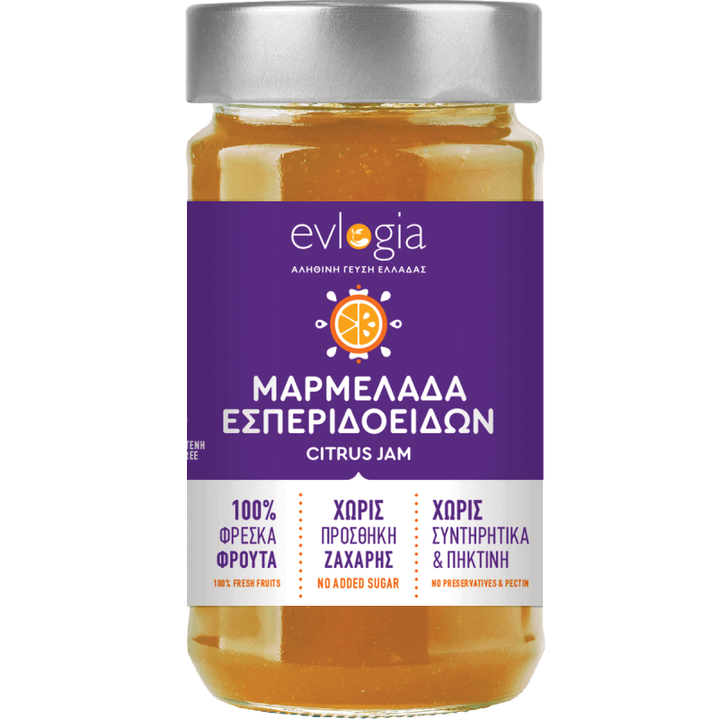 Evlogia Μαρμελάδα Εσπεριδοειδών Χωρίς Προσθήκη Ζάχαρης 280gr