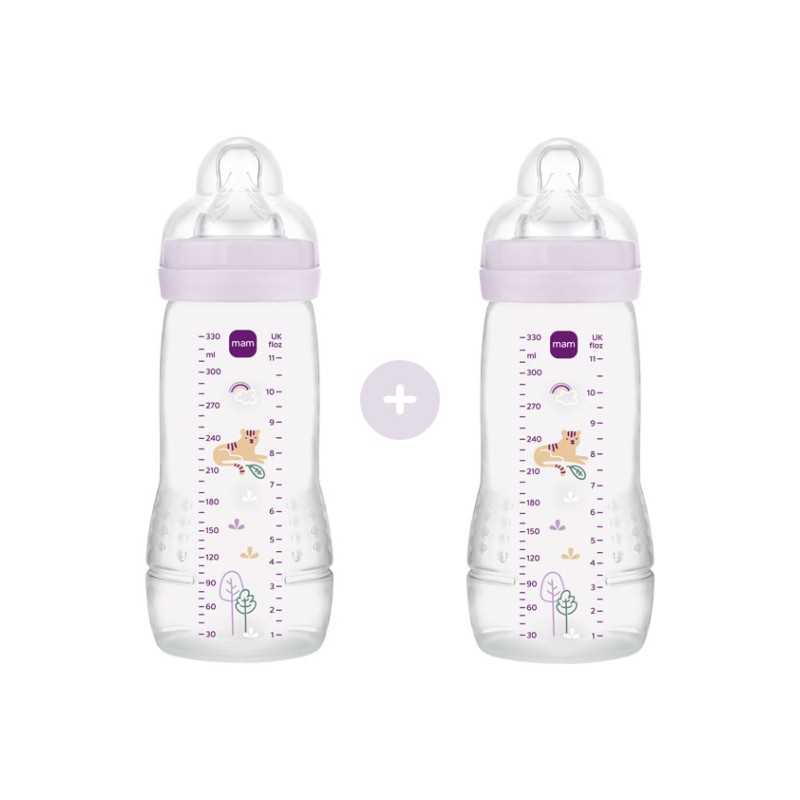 Σετ 2 Μπιμπερό Easy Active™ Baby Bottle 330ml - Girl – Μωβ