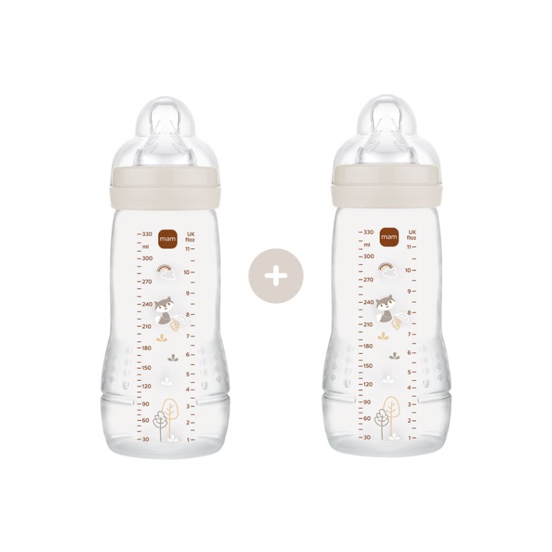 Σετ 2 Μπιμπερό Easy Active™ Baby Bottle 330ml - Unisex – Κρεμ