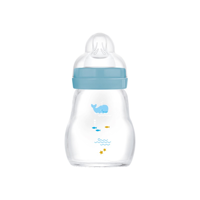 Μπιμπερό Γυάλινο Feel Good 170ml - Boy - Μπλε
