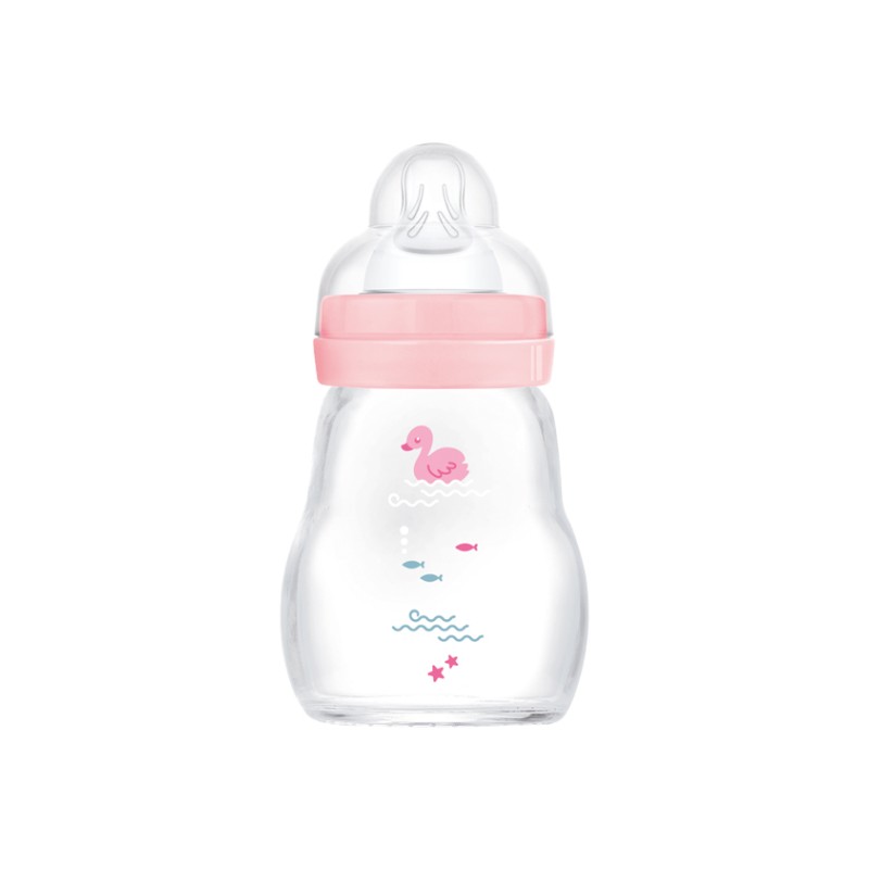 Μπιμπερό Γυάλινο Feel Good 170ml - Girl – Ροζ