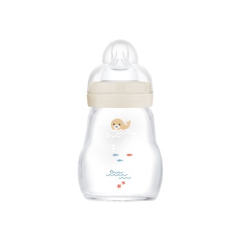Μπιμπερό Γυάλινο Feel Good 170ml - Unisex – Κρεμ