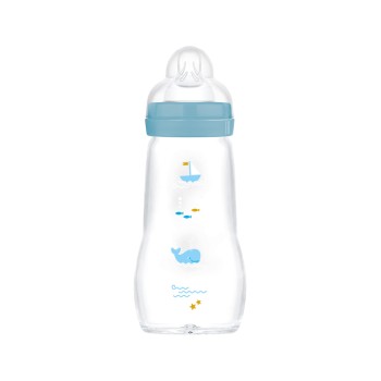 Μπιμπερό Γυάλινο Feel Good 260ml - Boy - Μπλε